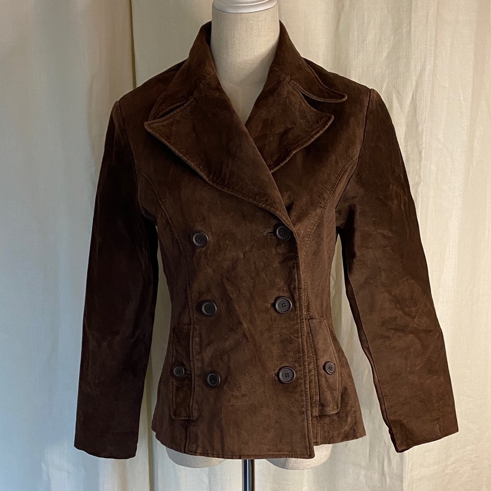 Finity Studio Double Breasted Suede Jacket - image 1